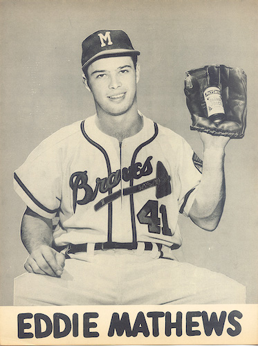 1953 Pictsweet and Top Taste Bread Milwaukee Braves Baseball