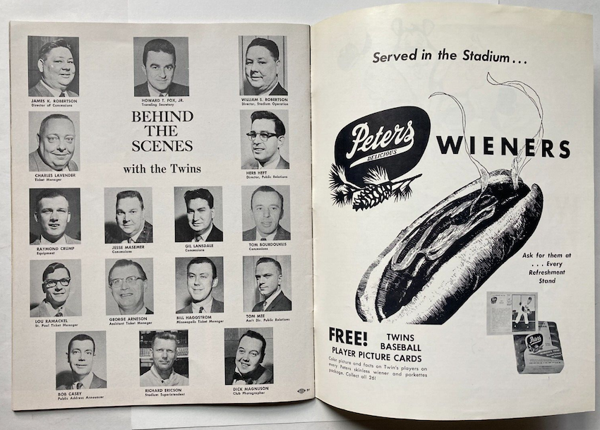 Washington Senators 1961 Yearbook 